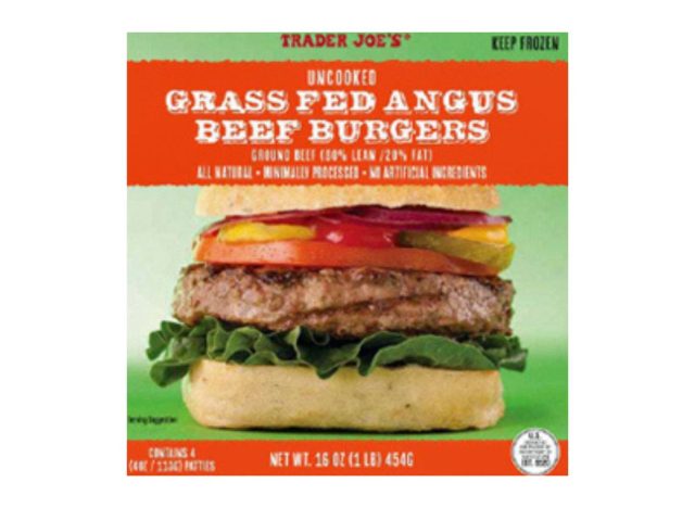 Trader Joe's Grass Fed Angus Burger