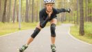 active woman roller skating workout to get your legs into shape