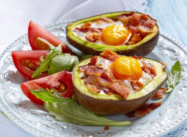 avocado stuffed with turkey bacon