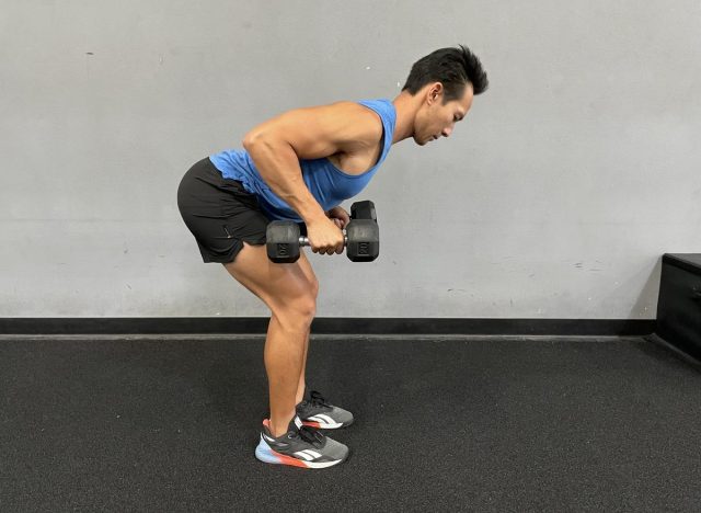 bent-over dumbbell row exercises for instant abs