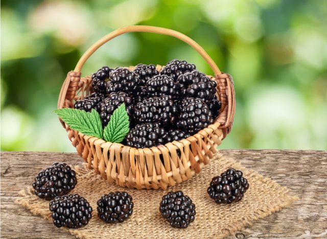 blackberries in basket