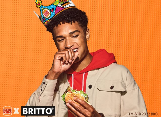 burger king romero britto crown