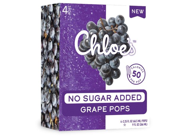 chloe's no sugar added grape pops