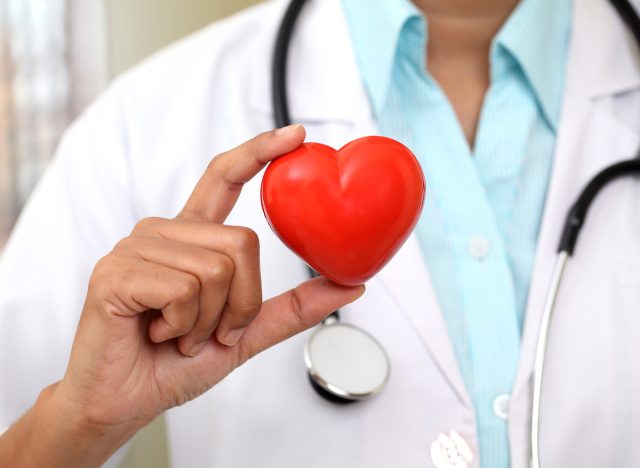 doctor holding heart