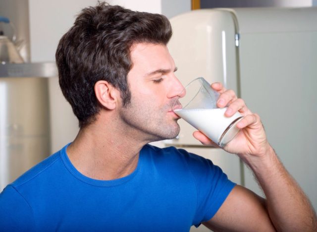 drinking milk