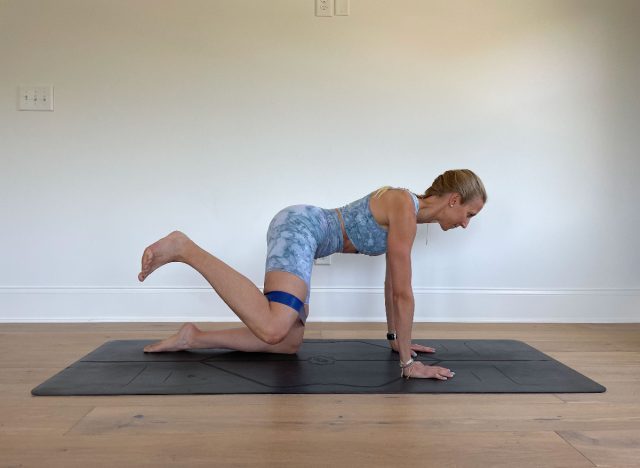 fire hydrant exercise with loop resistance band