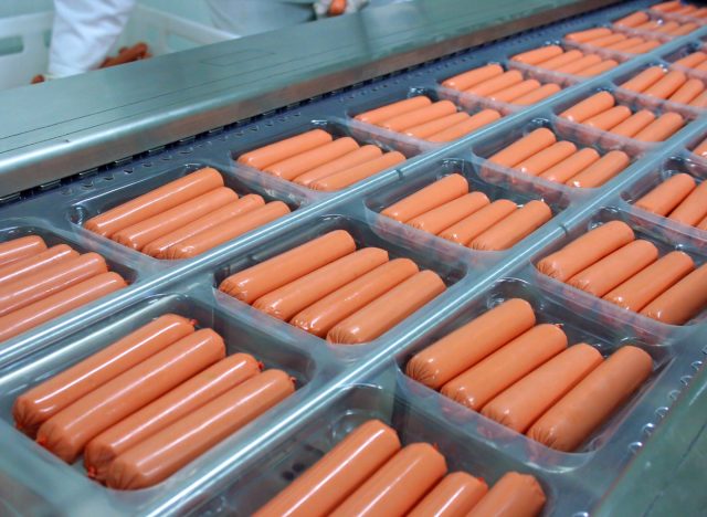 hot dogs in factory