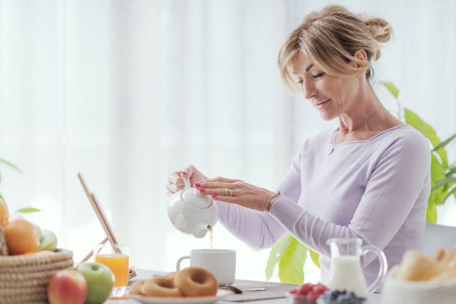 mature woman good digestion as side effect of CBDA