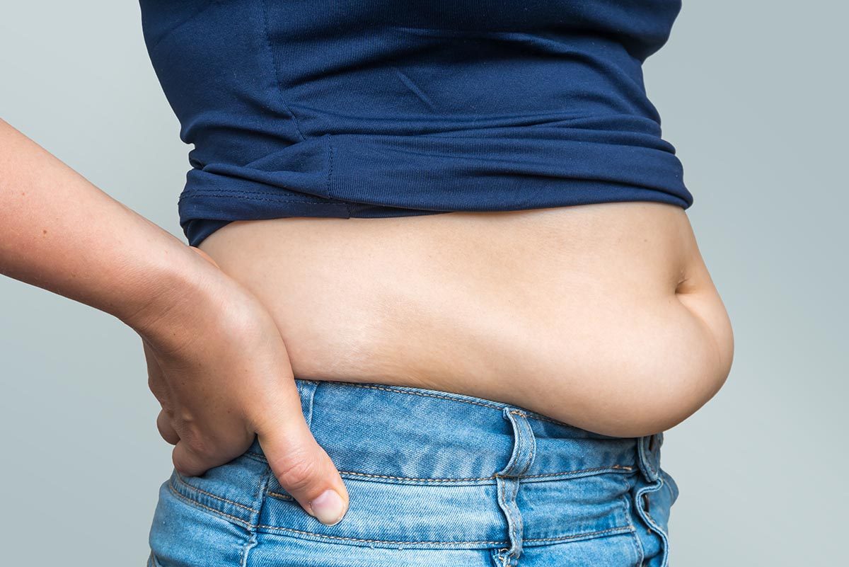 Overweight,Woman,In,Jeans,And,Fat,On,Hips,And,Belly