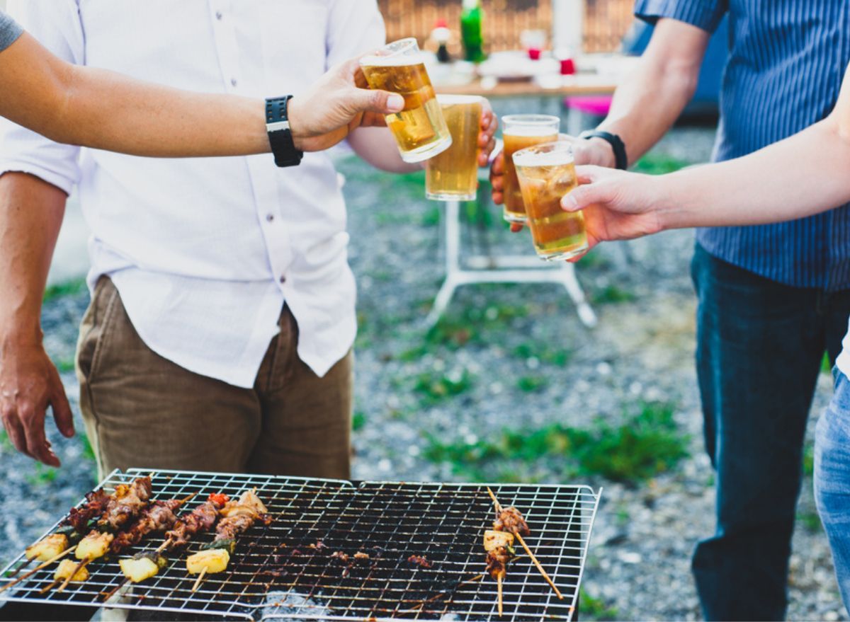 summer drinking beer