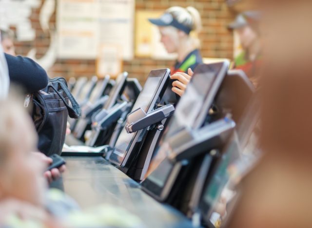 touch screens at fast-food restaurant