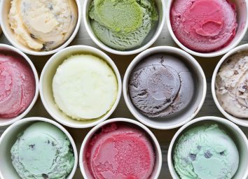 various ice cream flavors pints