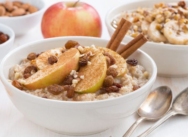 Apple Cinnamon Steel Cut Oats with Whipped Maple Cream