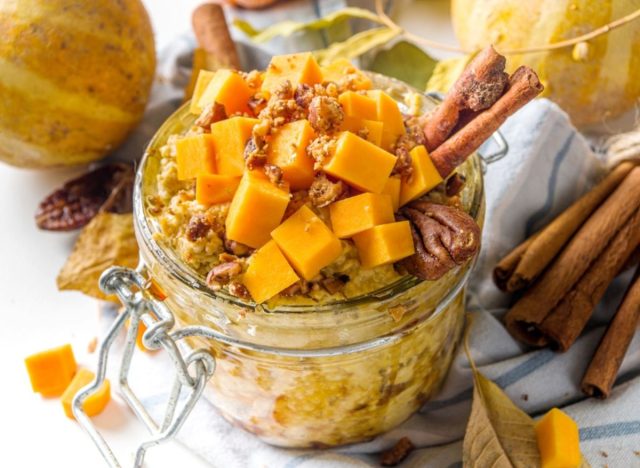 Crockpot Steel Cut Oats with Butternut Squash