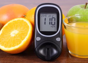 Diabetes monitor with fruit
