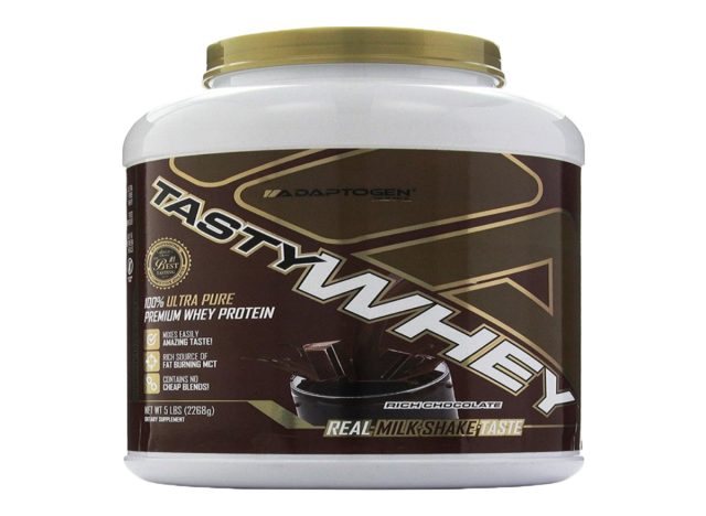 adaptogen science tasty chocolate whey protein powder