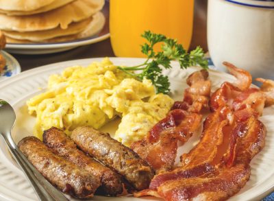 bacon sausage breakfast