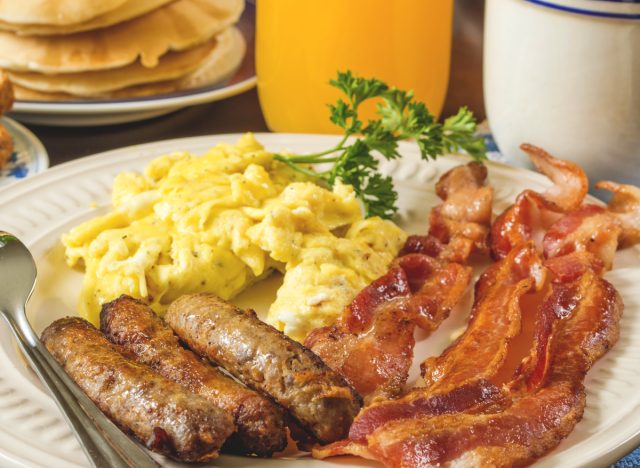 bacon sausage breakfast