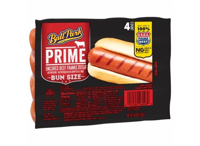 ball park prime uncured beef franks