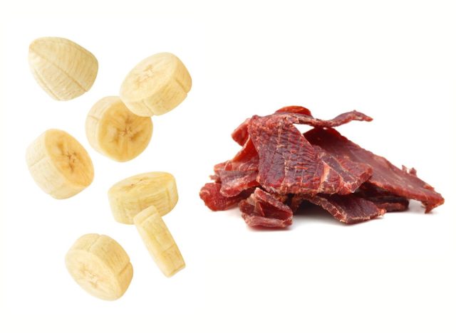 dried meat and plantain