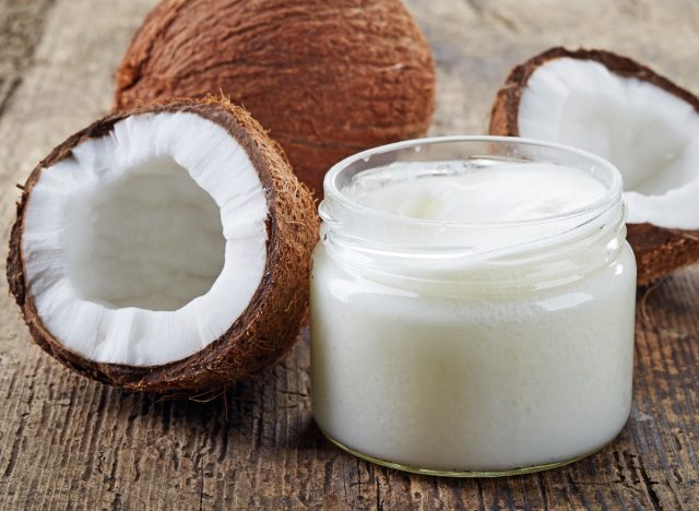 coconut oil and fresh coconuts