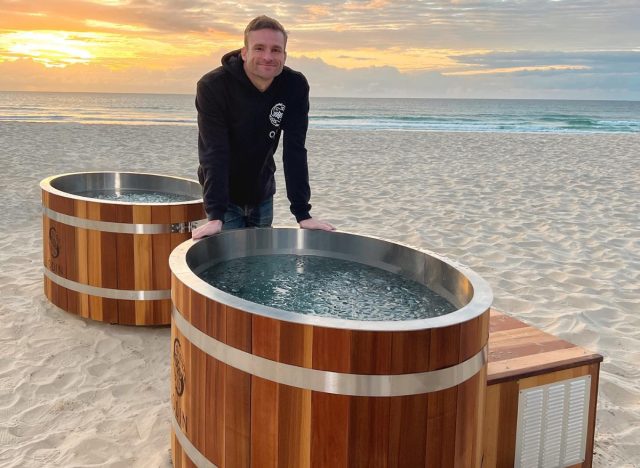 cold water therapy ice baths at beach