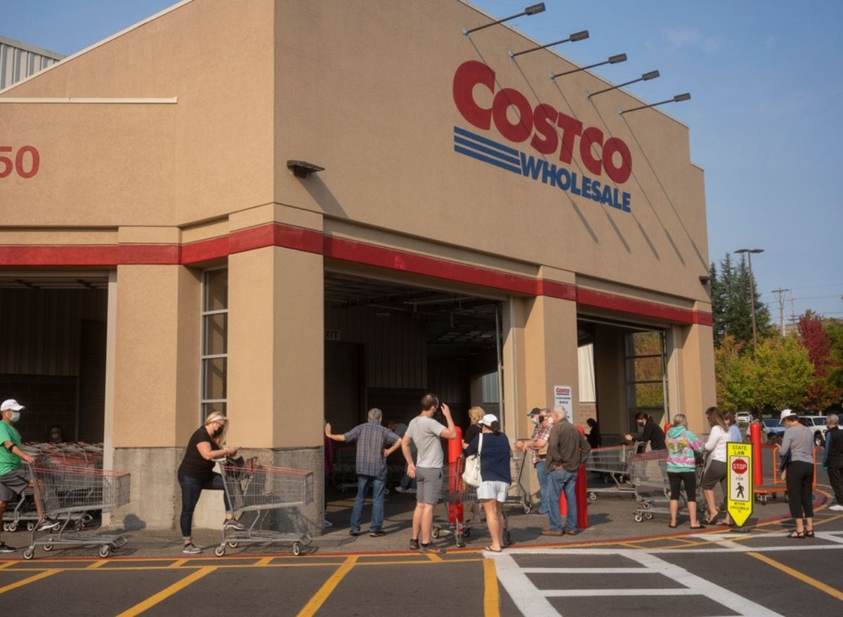 Customers entering costco