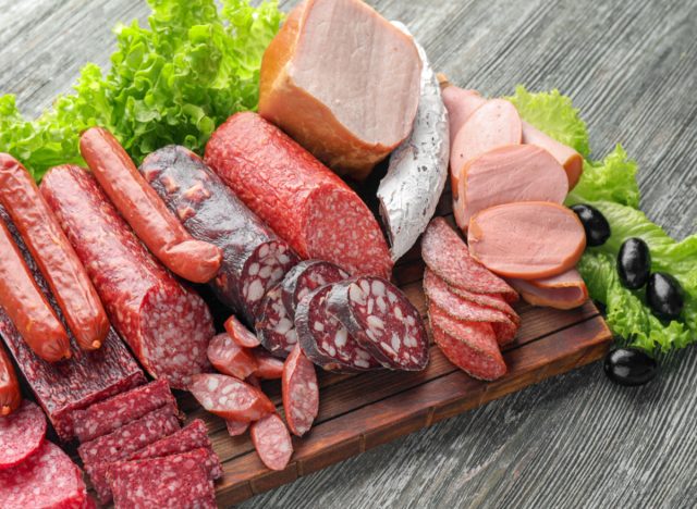 Variety of deli meats and sausages