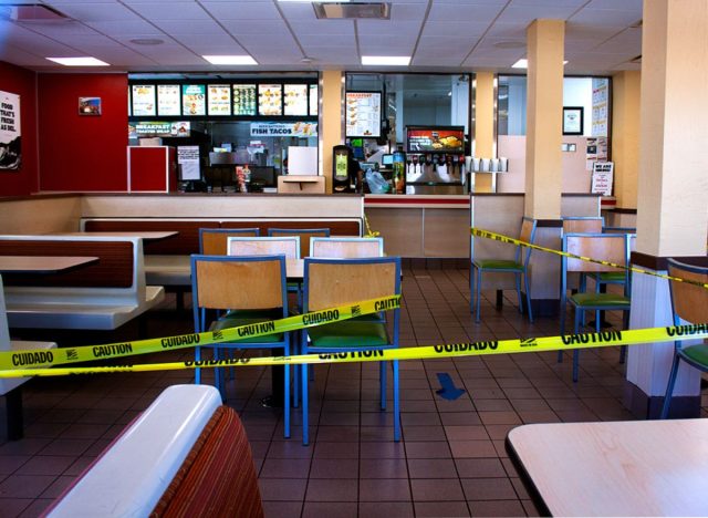 fast food closed down