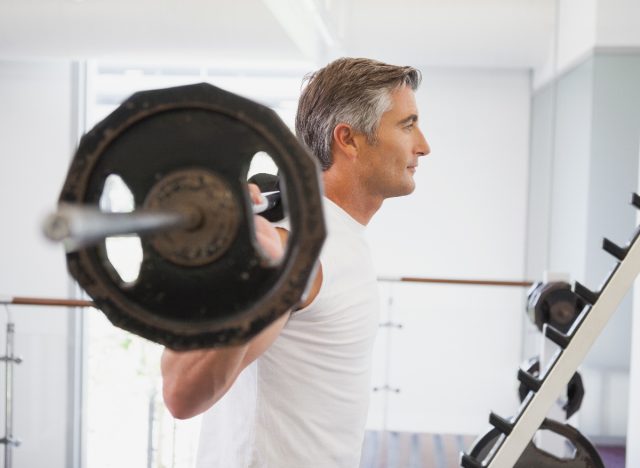 adult male barbell workout shows your aging habits faster