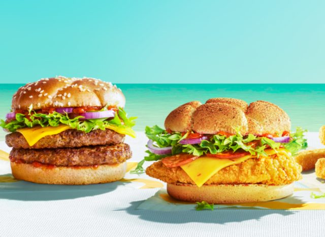 mcdonald's summer sandwich and burger