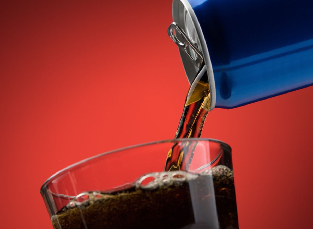 Pouring soda