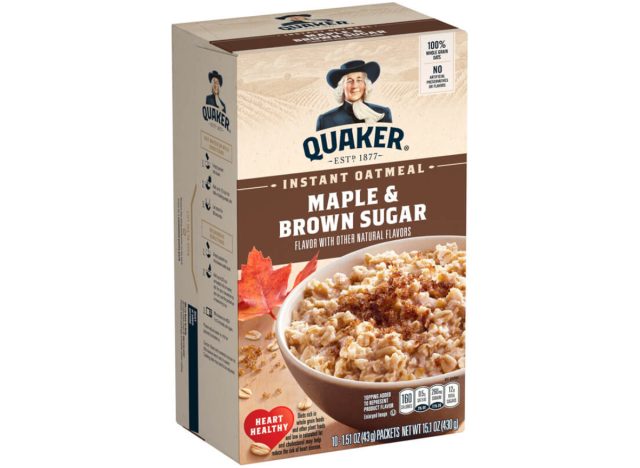 quaker maple and brown sugar instant oatmeal