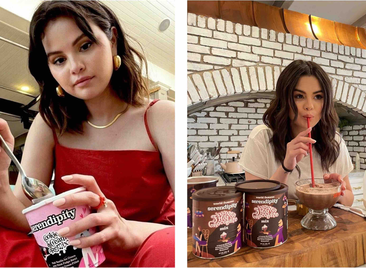 selena gomez and serendipity ice cream and frozen hot chocolate partnership