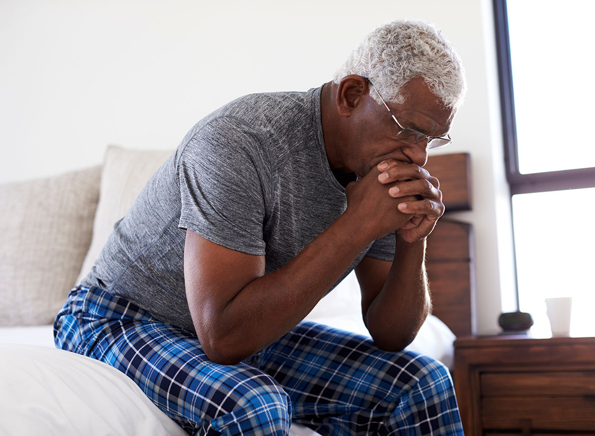 Depressed,Senior,Man,Looking,Unhappy,Sitting,On,Side,Of,Bed, Dementia