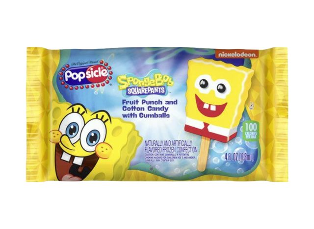 spongebob squarepants popsicle