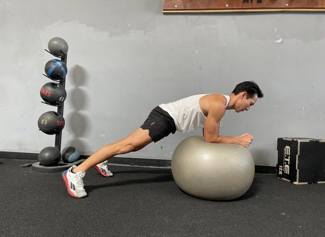stability ball plank to reverse aging after 50
