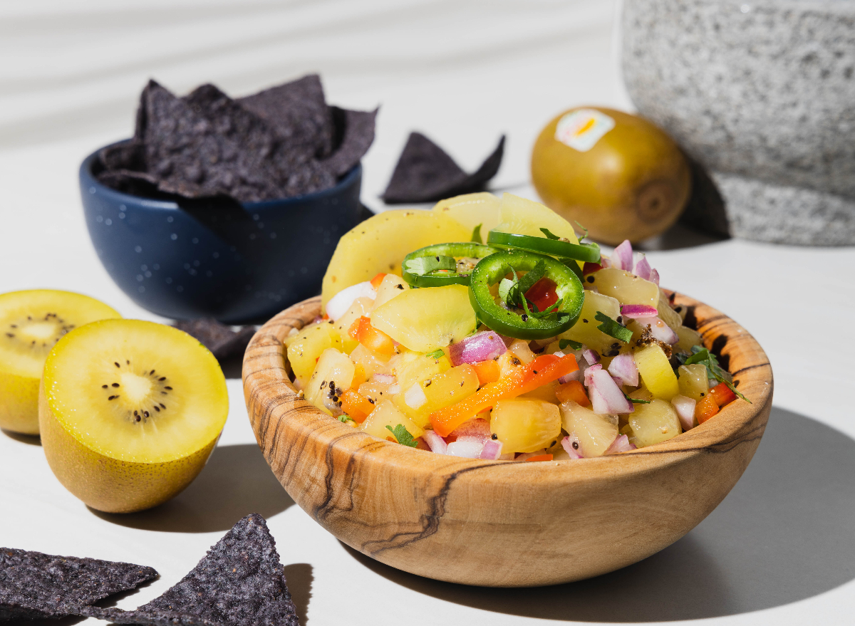 SunGold Kiwi Salsa Snack — Eat This Not That
