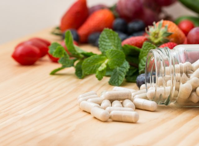 supplements jar fruits