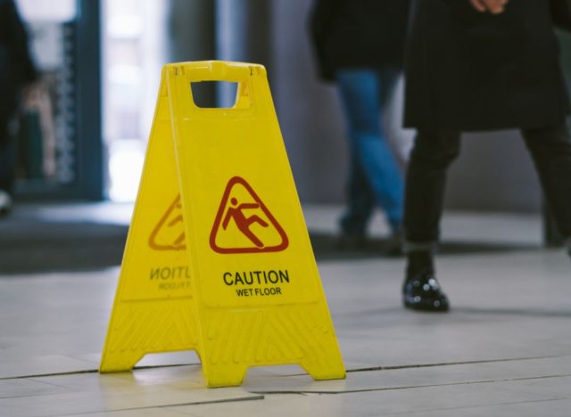 wet floor sign