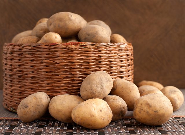 Basket of potatoes