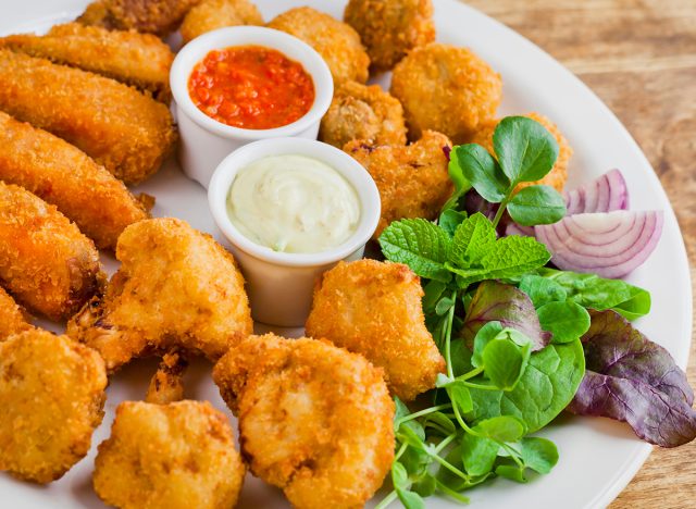 Plate of fried vegetables