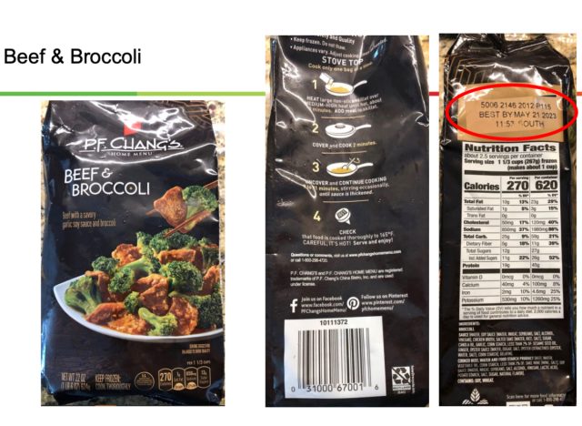 P.F. Chang's Beef & Broccoli recall