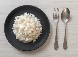 Plate of white rice