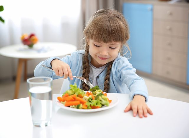 Vegetables on Kid's Plate