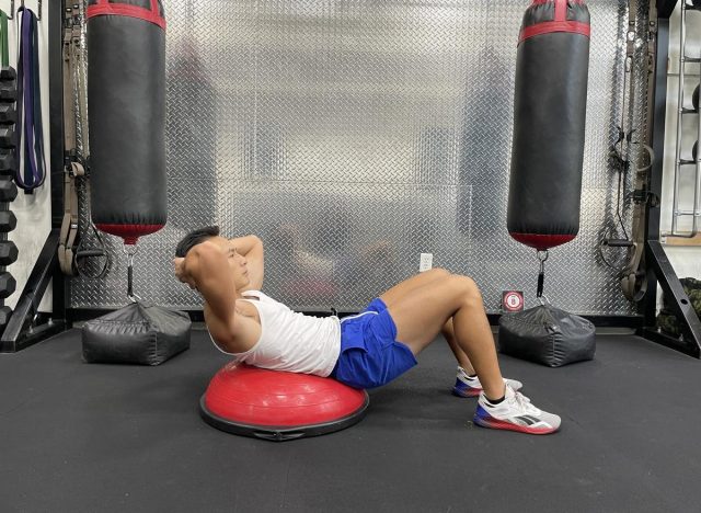 Bosu ball crunches