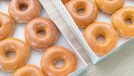 Box of krispy kreme glazed donuts