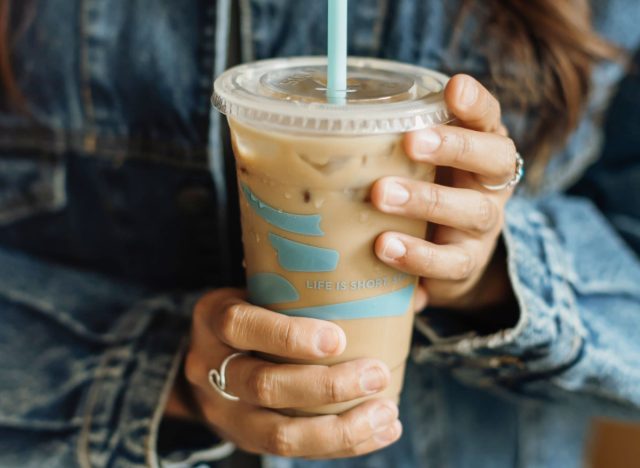 Caribou Coffee iced pumpkin drink