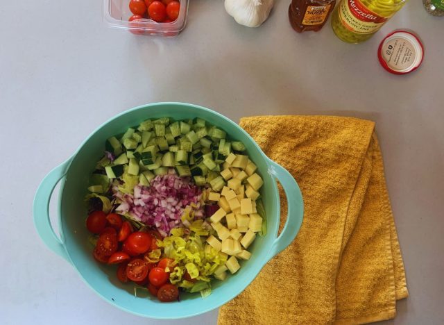 chopped ingredients