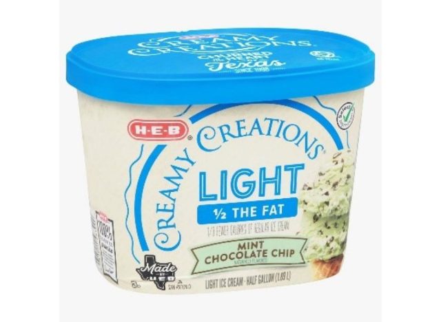 H-E-B is voluntarily issuing an all-store recall for half gallon H-E-B Creamy Creations Light Mint Chocolate Chip Ice Cream 